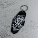 Loud Pipes Save Lives Motel Keychain Full View