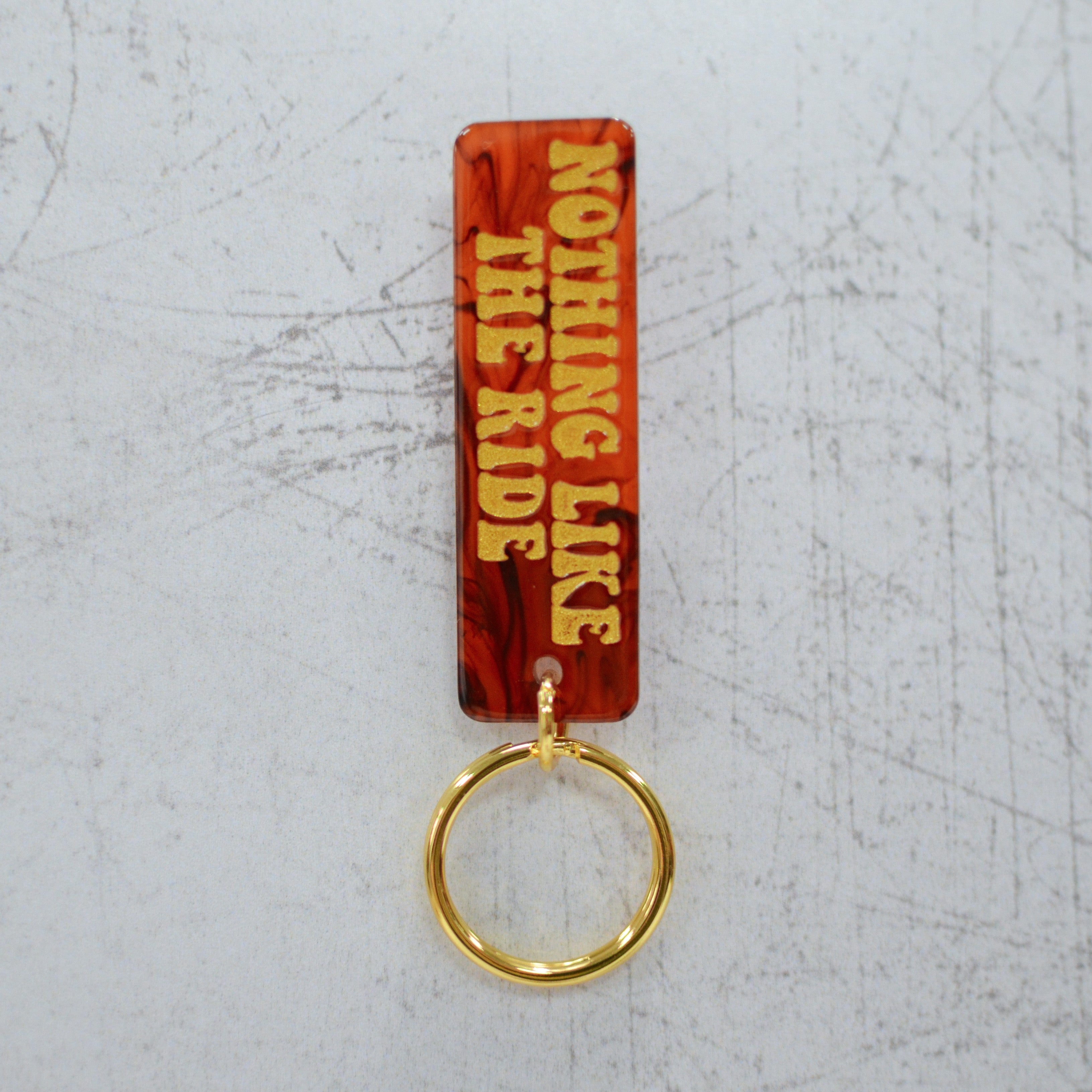 Nothing Like The Ride Red Keychain Portrait View