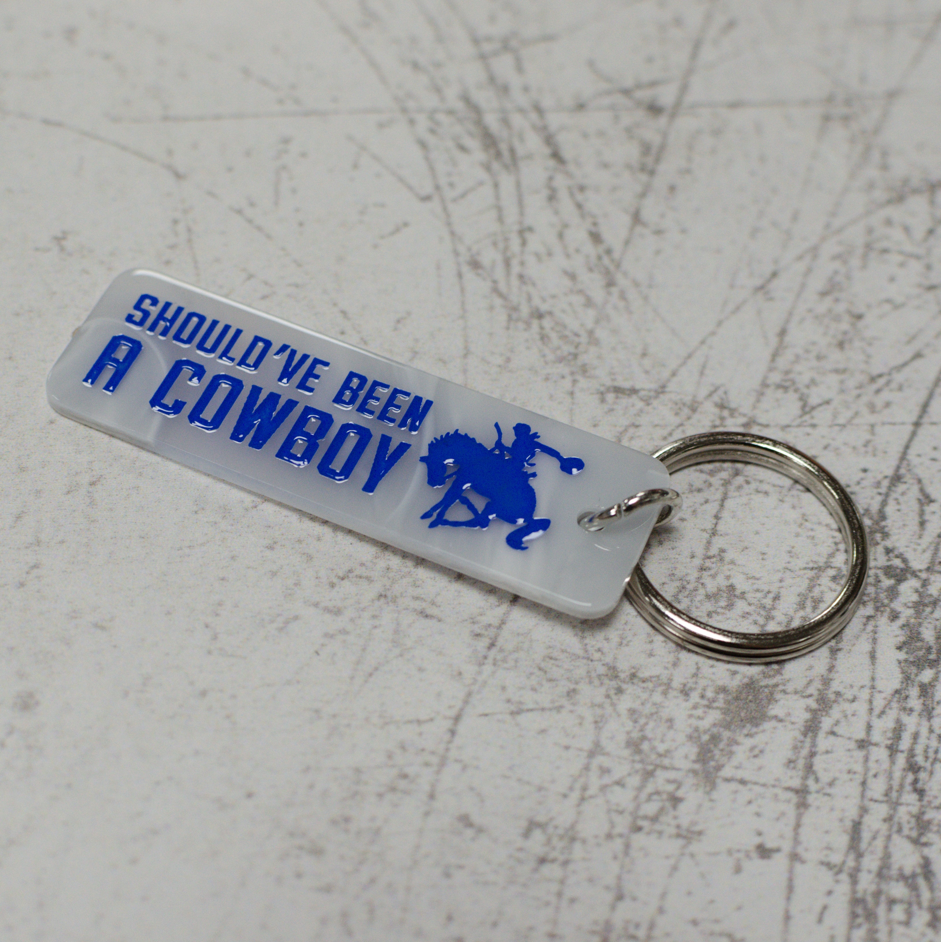 Should've Been A Cowboy Keychain Front View