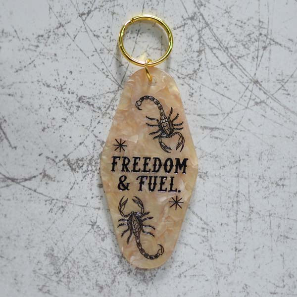 Freedom & Fuel Motel Style Keychain