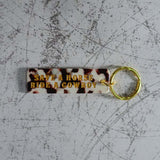 Save A Horse Ride A Cowboy Cow Print Keychain