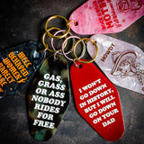 Selection of 5 Rock & Rose Motel Keychains