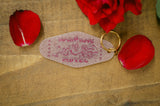 Foxy Lady Rock & Rose Motel Glitter Keychain
