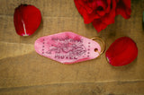 Foxy Lady Rock & Rose Motel Pink Keychain