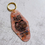 Blind Tiger Tattoo Logo Keychain Front View - 3