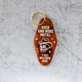 Rock And Rose Motel Cowboy Skull Keychain