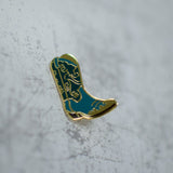 Green Cowboy Boot Enamel Pin