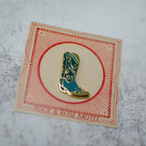 Green Cowboy Boot Enamel Pin