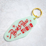Rock And Rose Motel Sign Keychain