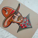 Cowboy John A6 Art Print