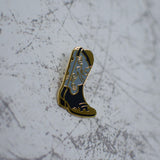 Grey Cowboy Boot Enamel Pin