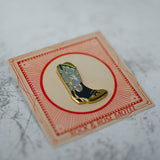 Grey Cowboy Boot Enamel Pin