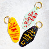 Rock And Rose Motel Sign Keychain