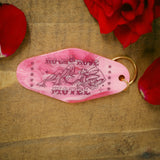 Foxy Lady Rock & Rose Motel Pink Keychain
