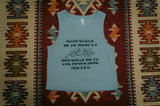 Rock And Rose Motel "Good Girls" Cropped Powder Blue Vest