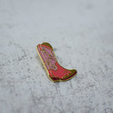 Pink Cowboy Boot Enamel Pin