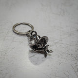 Metal Cowgirl Keychain