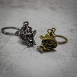 Metal Cowboy Skull Keychain