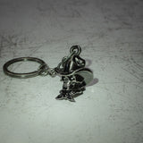 Metal Cowboy Skull Keychain