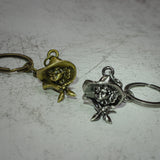 Metal Cowgirl Keychain