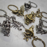 Metal Cowboy Skull Keychain