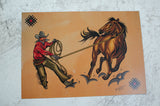 Roping A3 Art Print
