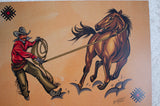 Roping A3 Art Print