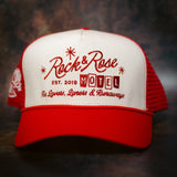 Rock & Rose Motel Red & Cream Trucker Cap