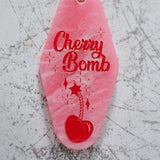 Cherry Bomb Keychain Close Up View