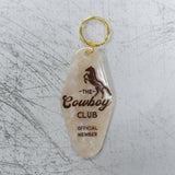 The Cowboy Club Official Member Motel Keychain Front View