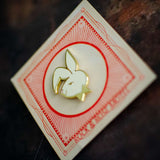 Gold Bunny Enamel Pin