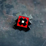 Navajo Style Black & Red Enamel Pin