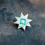 Navajo Style Silver & Turquoise Enamel Pin