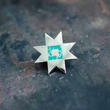 Navajo Style Silver & Turquoise Enamel Pin