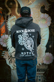 Rock And Rose Motel Hoodie Black and White