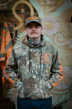Rock And Rose Motel Hoodie Hunting Camo and Orange