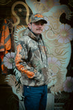 Rock And Rose Motel Hoodie Hunting Camo and Orange