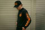 Rock And Rose Motel Long Sleeve Flaming Eagle T-Shirt