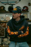Rock And Rose Motel Flaming Eagle Hoodie