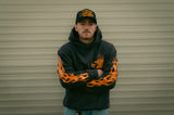 Rock And Rose Motel Flaming Eagle Hoodie