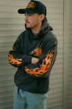 Rock And Rose Motel Flaming Eagle Hoodie