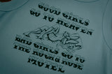 Rock And Rose Motel "Good Girls" Cropped Powder Blue Vest