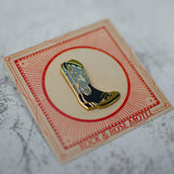 Grey Cowboy Boot Enamel Pin