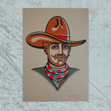 Cowboy John A6 Art Print