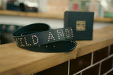 Rock & Rose Motel Wild And Free Studded Genuine Leather Belt In Black
