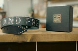 Rock & Rose Motel Wild And Free Studded Genuine Leather Belt In Black
