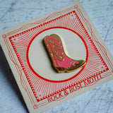 Pink Cowboy Boot Enamel Pin