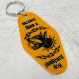 Meaner Than A Junkyard Dog Motel Keychain