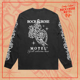 Rock & Rose Motel Black Long Sleeved Tee Back View