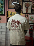 Cowboy Club White T-Shirt Back View Model Shot